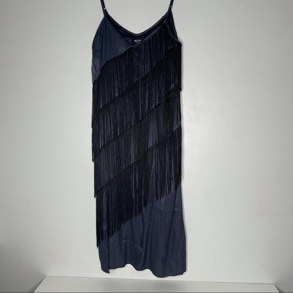 NIC+ZOE Fringed Up Midi Dress In India Ink - Picture 3 of 10